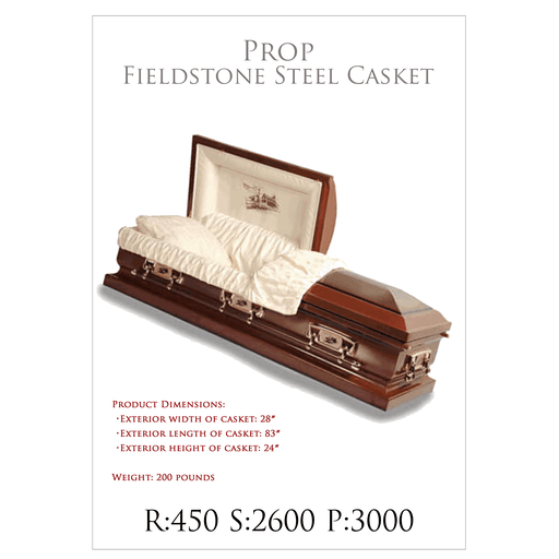 Fieldstone Steel Casket Prop