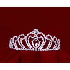 Elegant Rhinestone Tiara-Gold