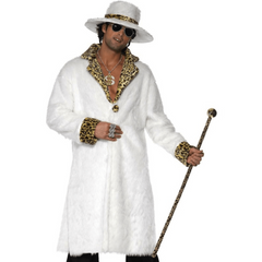 Total Pimp White w/ Animal Print Accents Adult Costume