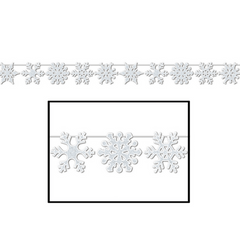 Glitter Snowflake Streamers Christmas Decorations