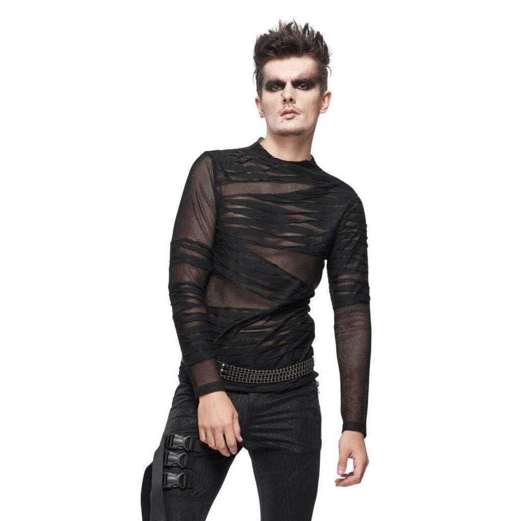 Sheer Long Sleeve Gothic Top