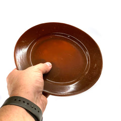 SMASHProps Breakaway Medium Dinner Plate - AMBER BROWN opaque - Amber Brown,Opaque