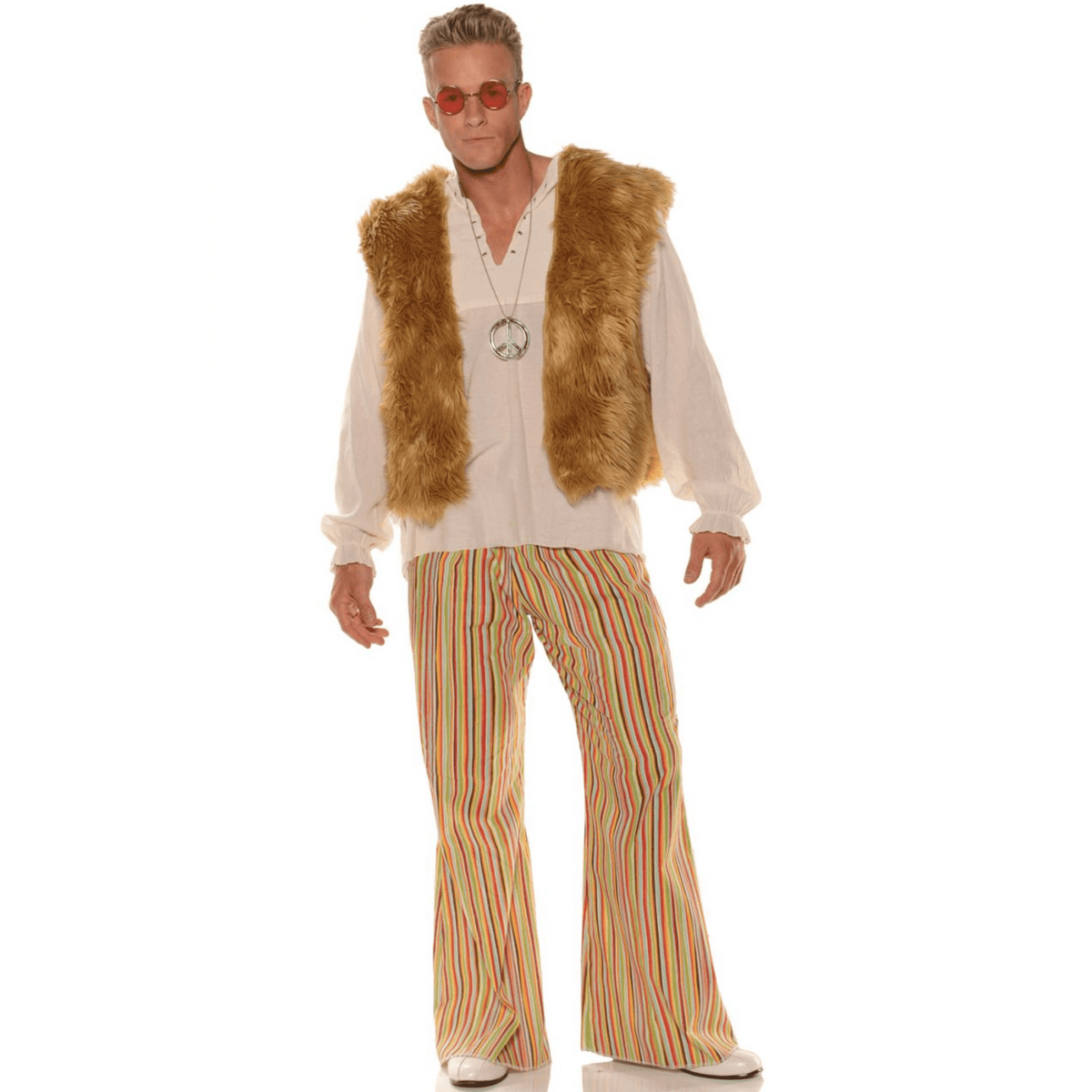 Sunny Hippie Faux Fur Men's Costume