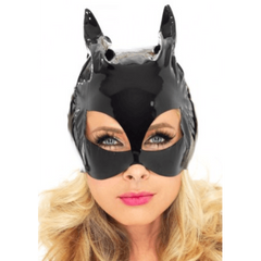 Wet Look Sexy Vinyl Cat Mask