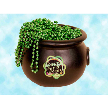 Saint Patrick's Day Green Necklace Cauldron (72 Pack)