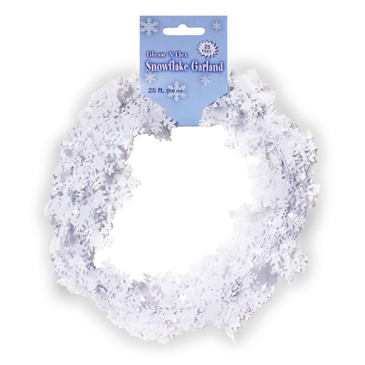 25' Gleam 'N Flex Winter Snowflake Garland