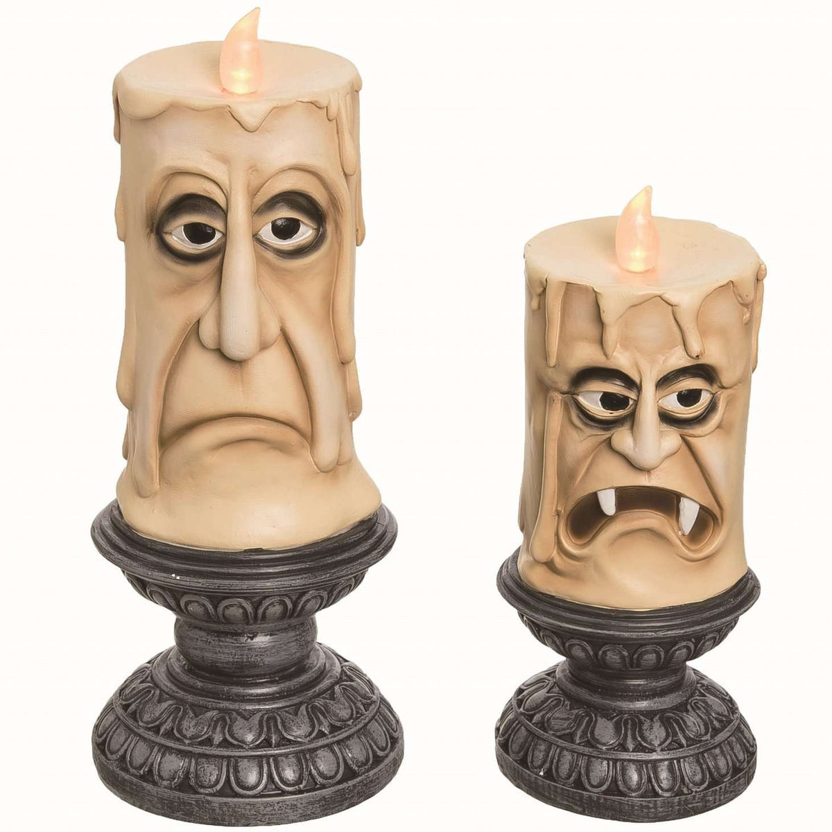 Resin Light Up Spooky Candles Set