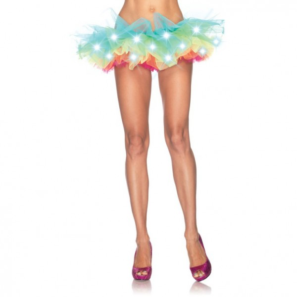 LED Light Up Neon Rainbow Tutu