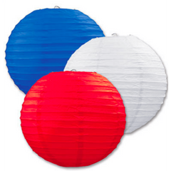 Red White & Blue Paper Lanterns