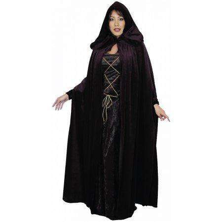 Long Velvet Adult Hooded Cape