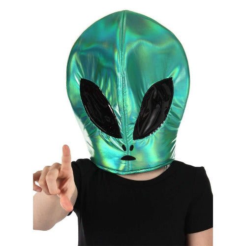 Green Iridescent Alien Plush Hat