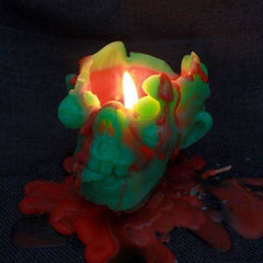 Zombie Head Bleeding Candle