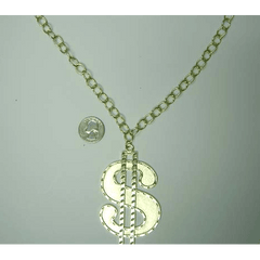 Gold Dollar Sign Necklace