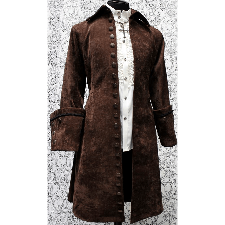 Brown Velvet Galleon Coat