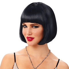 Black Bob Cut Hair Unisex Wig