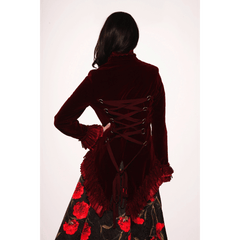 Burgundy Velvet Gloria Jacket