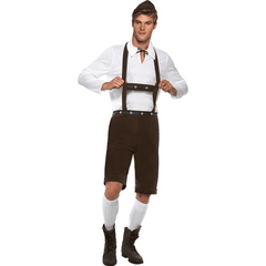 Classic Bavarian Man Adult Costume in Brown