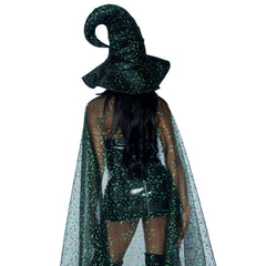 Glitter Moon Witch Hat & Cape Set