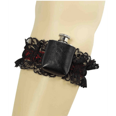 1920s Lace Leg Garter & Mini Flask