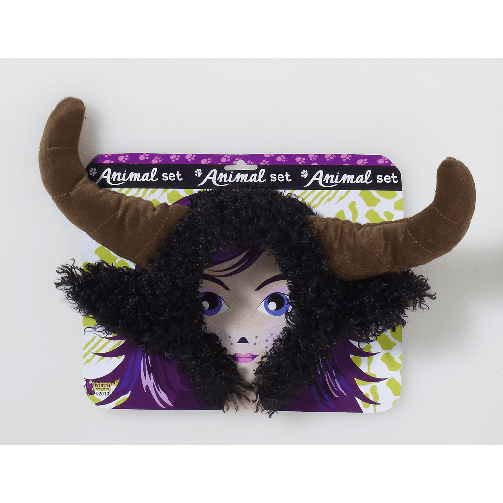 Plush Bull Horns Adult Animal Headband