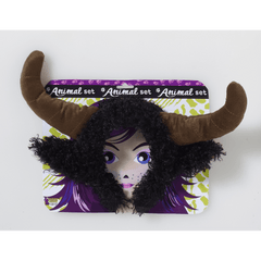 Plush Bull Horns Adult Animal Headband