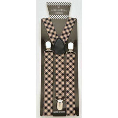 Tan Argyle Suspenders