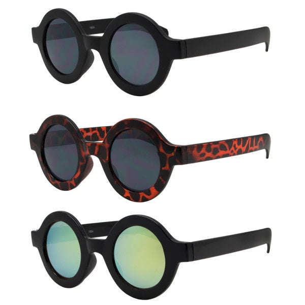 Round Revo & Dark Lens Sunglasses