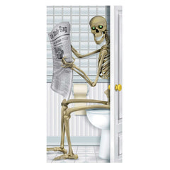 Skeleton Restroom Door Cover