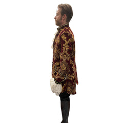 Colonial Burgundy Jacquard Men's Costume