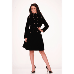 Marcella Flared Velvet Coat