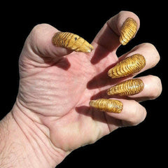 Demonic Yellow Creepy Claws Fake Nails