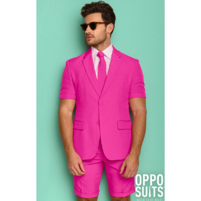 OppoSuits Mr. Pink Summer Three Piece Suit