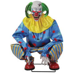 Blue Crouching Clown Prop