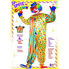 Spots The Clown Silly Men's Costume