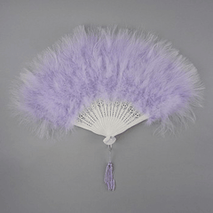 Orchid Marabou Feather Fan