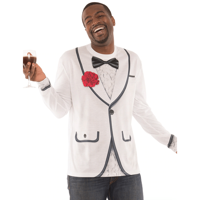 White Tux Long Sleeve T-Shirt