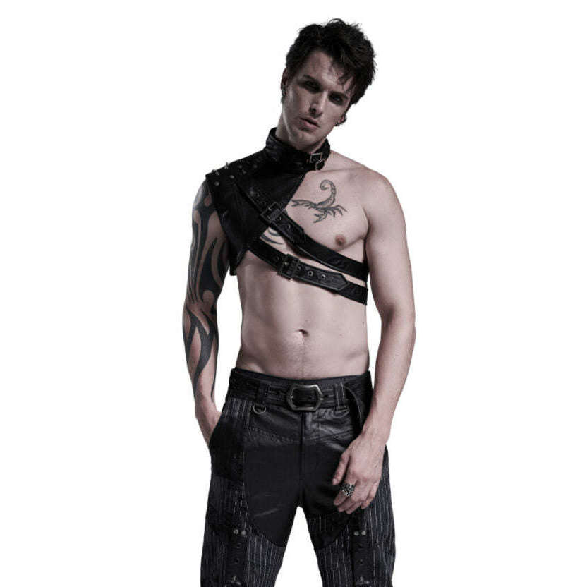 Men's Punk Asymmetric Shoulder Armor