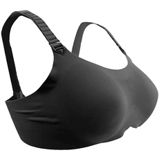 Black Bra with Silicone Breast Inserts