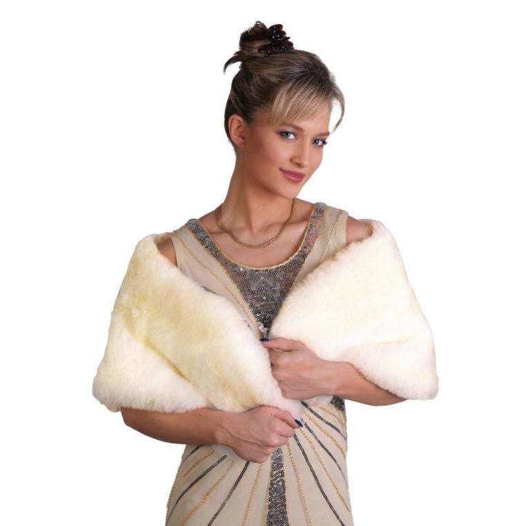 Elegant Flapper Faux Fur Cape