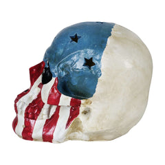 Skull With USA Flag and LEDs