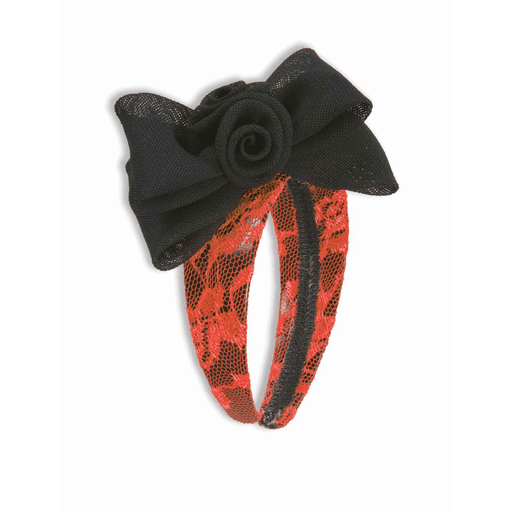 Black Lace Bow Headband