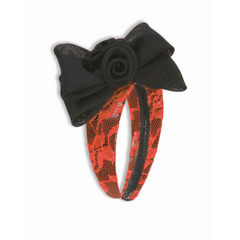 Black Lace Bow Headband