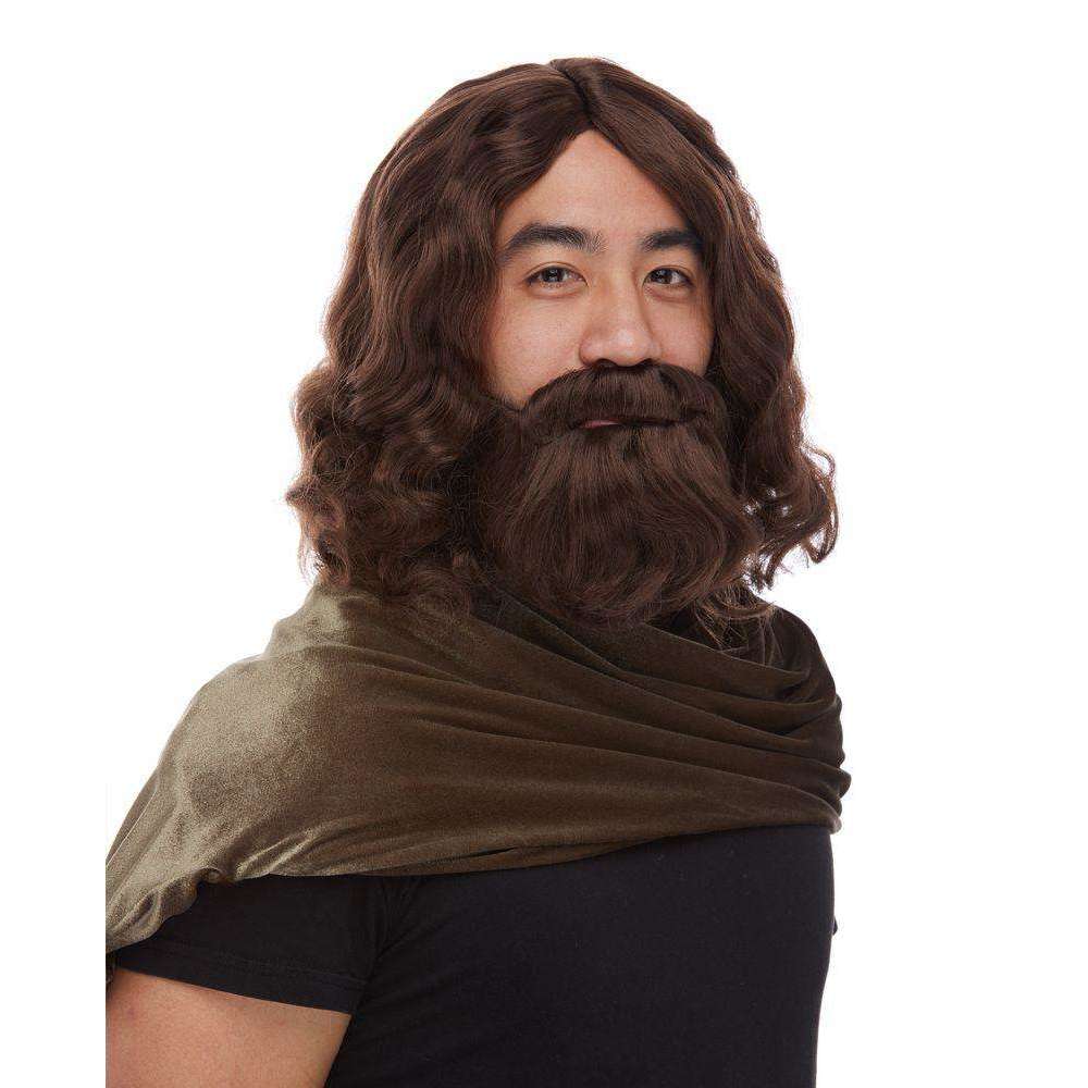 Brown Biblical Wavy Wig & Beard