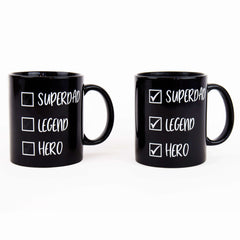 Super Dad Checklist Heat Reveal Mug