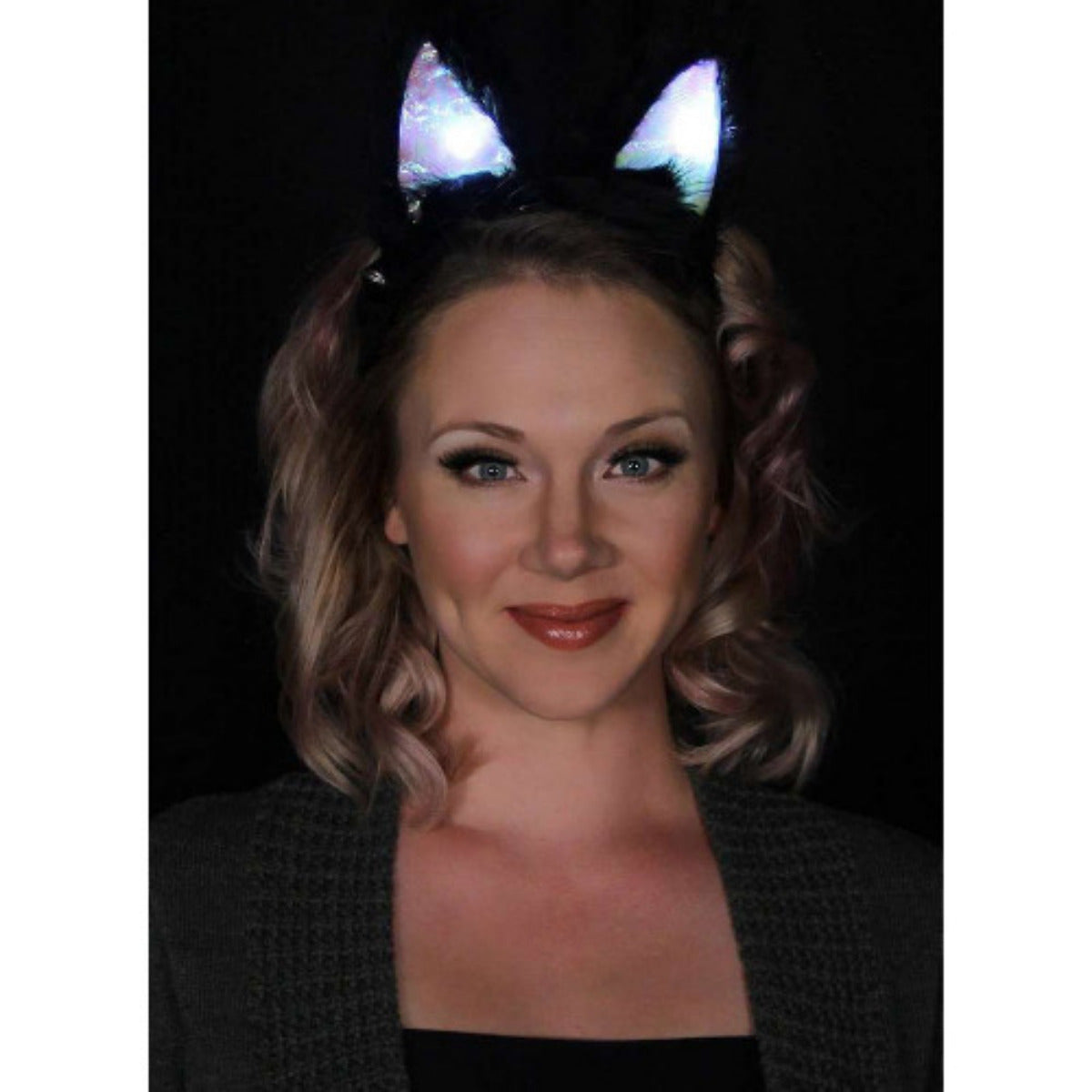 Light-Up Black Cat LumenEars Headband