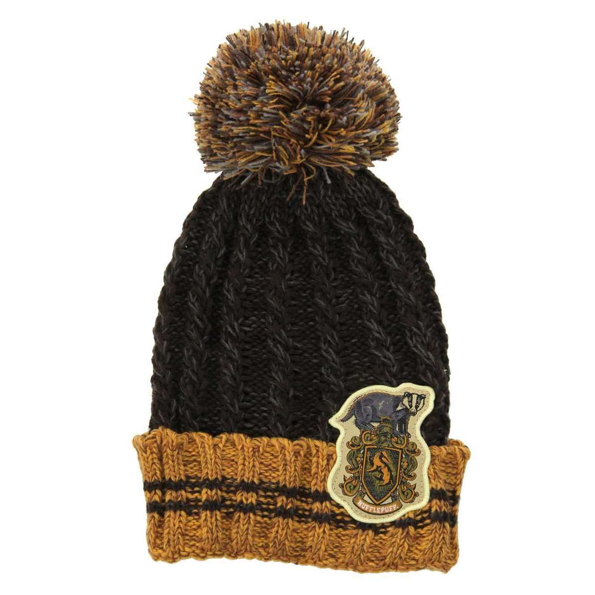 Harry Potter Hufflepuff Heathered Pom Beanie