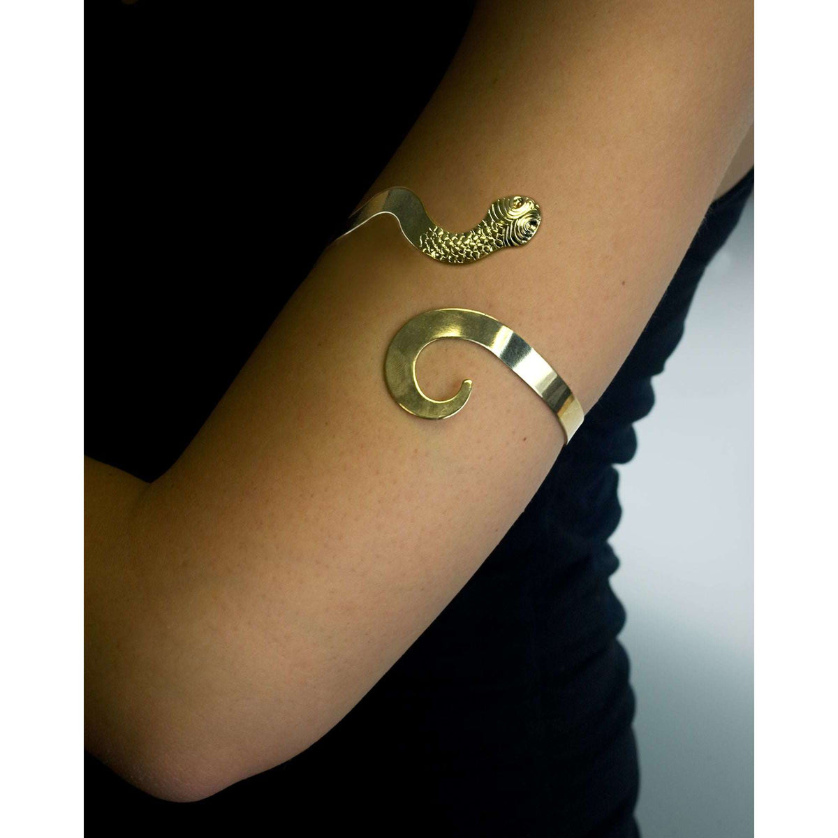 Gold Metal Snake Shape Arm Band