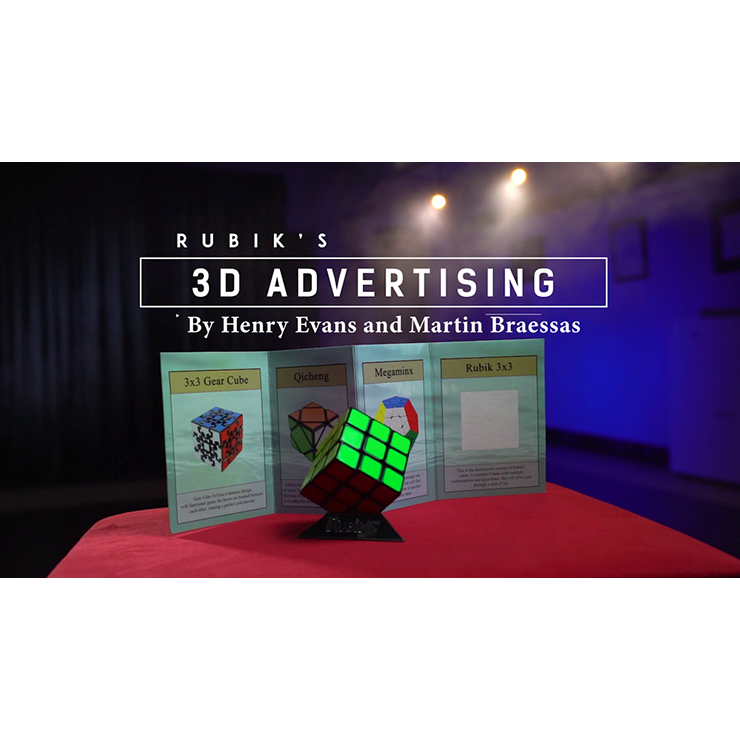 Rubik's Cube 3D Advertising (Gimmicks and Online Instructions) by Henry Evans and Martin Braessas