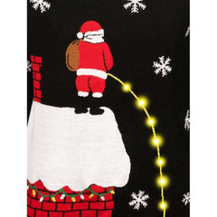 Men’s Leaky Roof Light-Up Christmas Sweater