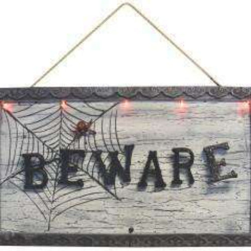 Hanging Animated Beware Sign